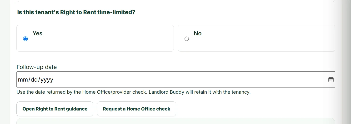 Right to Rent follow-up